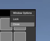 Runtime context menu example on a runtim window