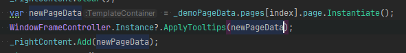 WIndow Framework Code Snipit for applying tooltips to UXML