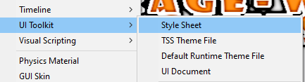 Creating a unity style sheet