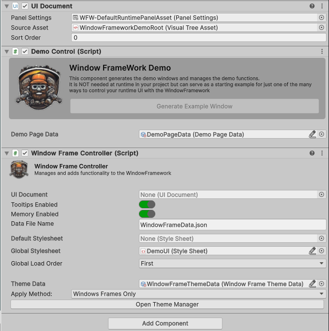 Panel Asset in Inspector