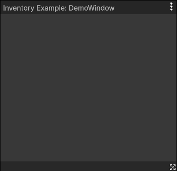 example runtime window with no content