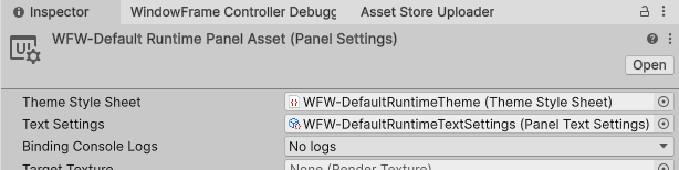Default Theme Settings File in Code View