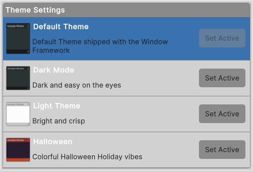Support for multiple USS Style Sheet themes