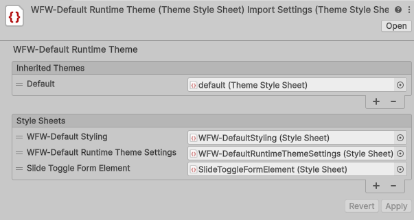 Default Theme Settings File in Code View