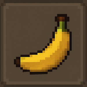 Low resolution game icon for a Banana