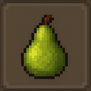 Low resolution game icon for a Pear