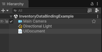 Binding Project Scene Hierarcht