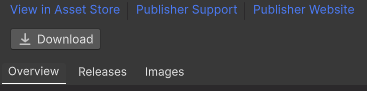 Import Asset Dialog to install unity assets